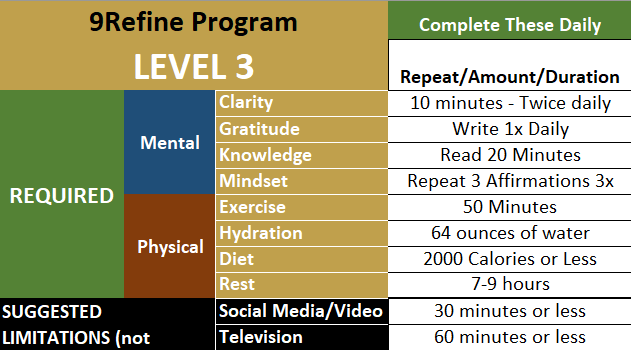 9Refine Program Level 3